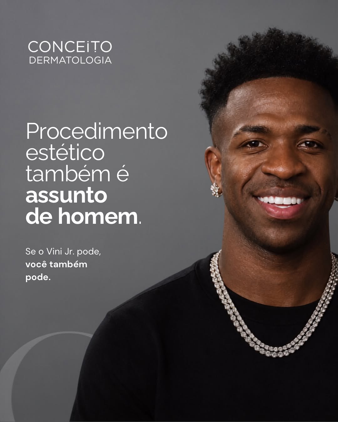 Arte da publicação sobre cuidados dermatológicos masculinos