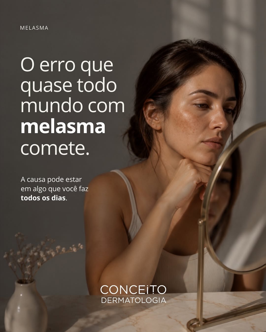 Arte da publicação sobre melasma